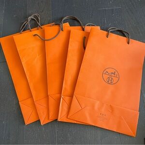 Hermes empty shopping bag tote set of 5